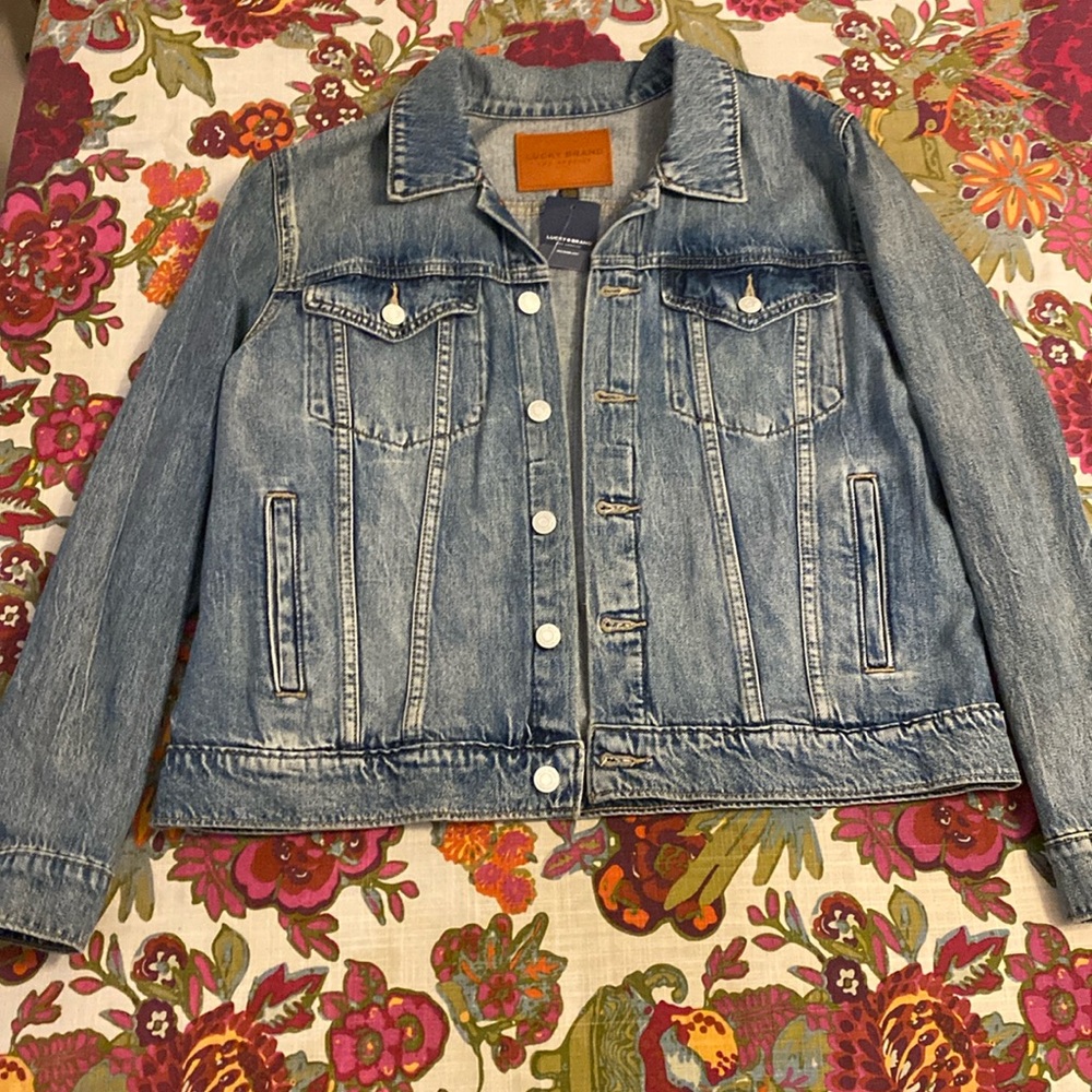 Lucky Brand brand new Tomboy Trucker jean jacket size XL.